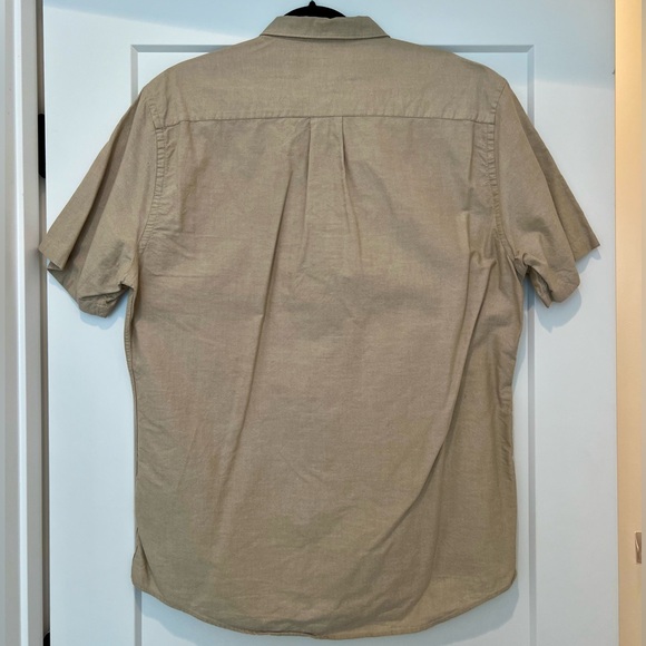 Zara Men Khaki Short Sleeve Button Down (XL) - Picture 3 of 3